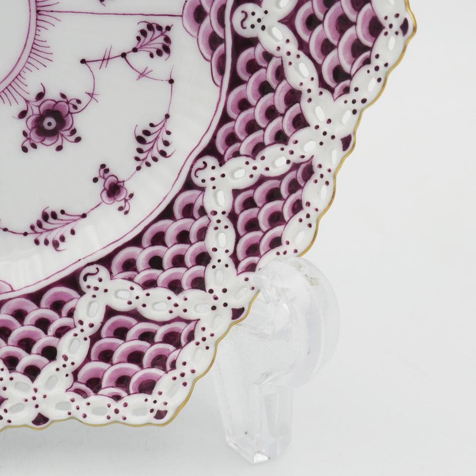 ロイヤルコペンハーゲン バーガンディ ダブルレース プレート 17.5cm #2