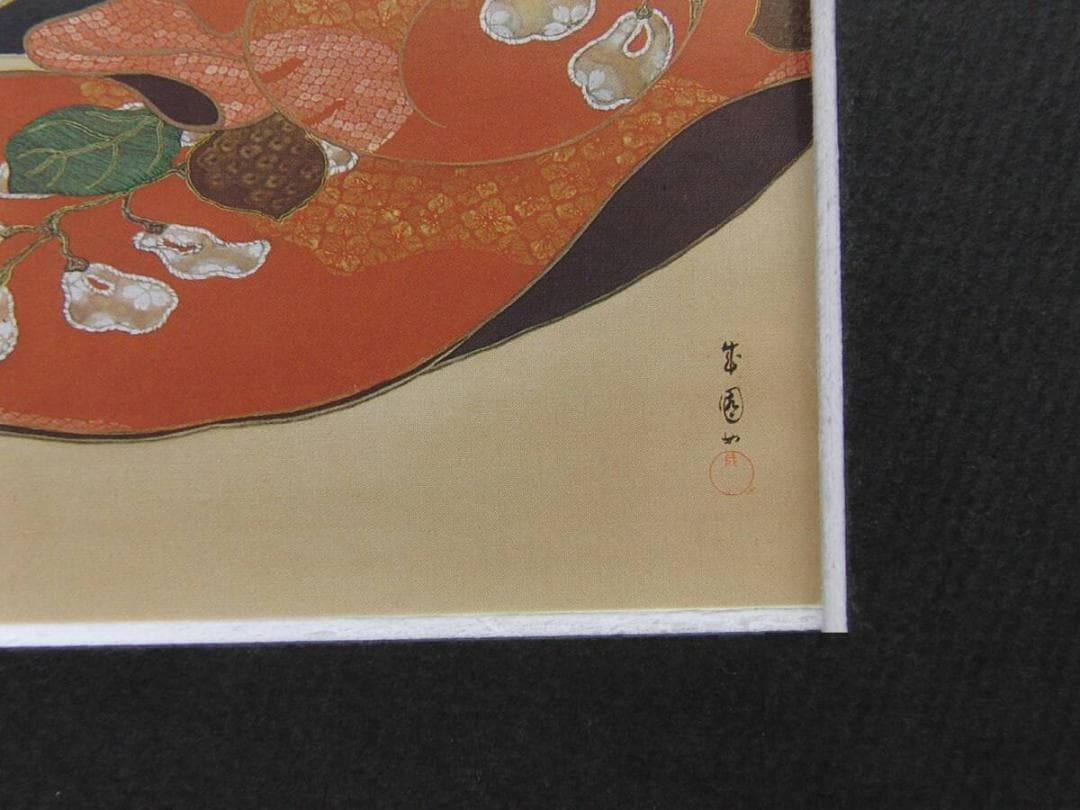 島成園、「香のゆくえ」、希少画集・額装画、日本製・新品額縁にて額装
