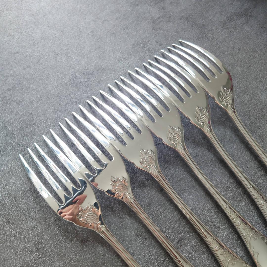 希少 美品 クリストフル マルリー フィッシュフォーク 6点