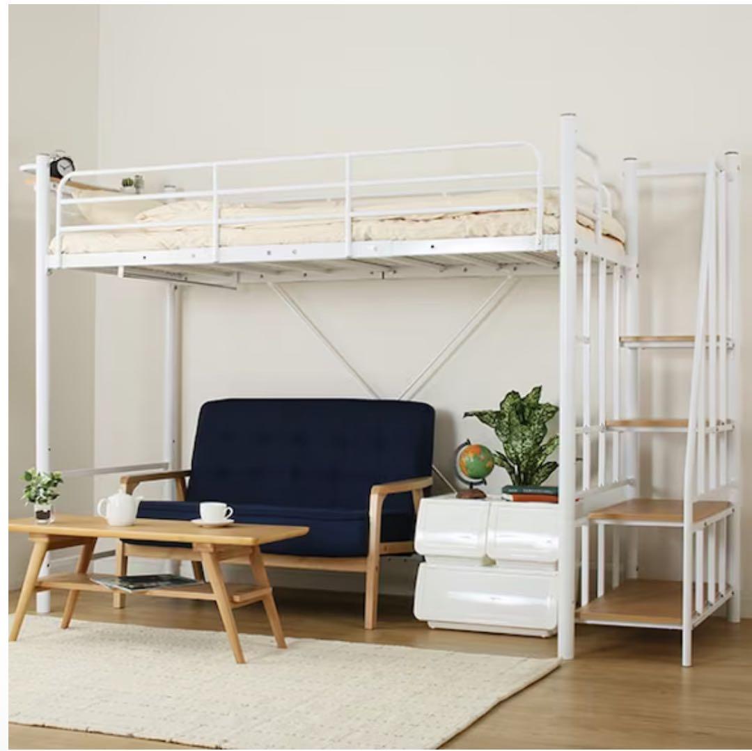 ニトリ 高さ2段階式階段付きロフトベッド