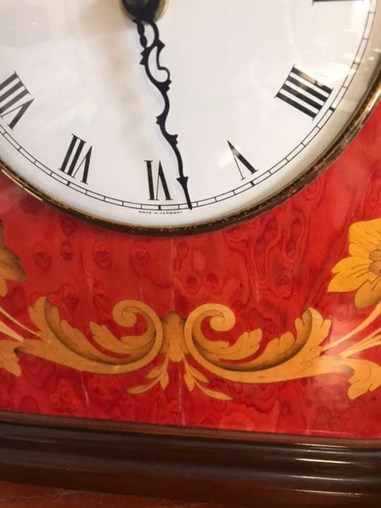 置き時計ドイツ製象嵌細工