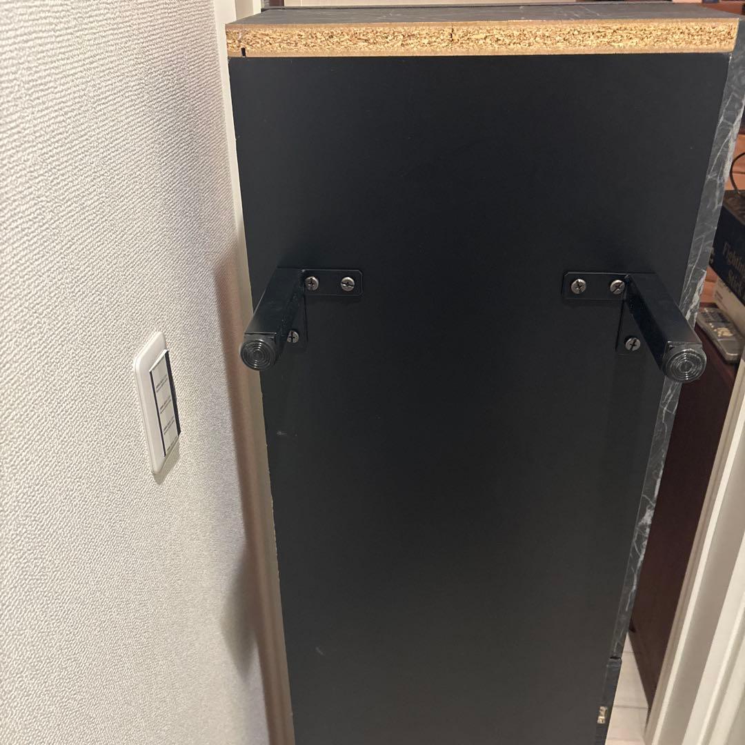 黒色マーブル調テレビ台 引き出し付き140cm