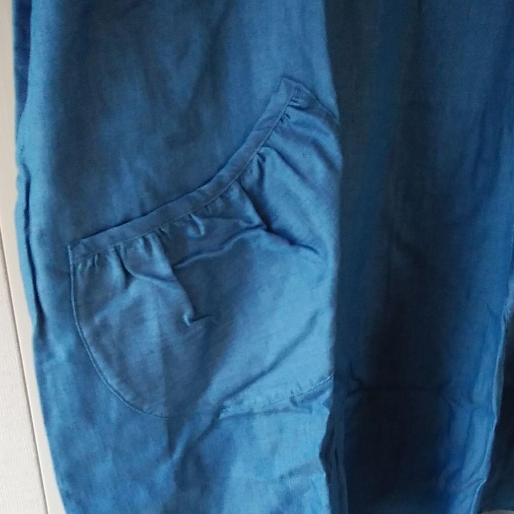 やわらかデニムの割烹着 ハンドメイド