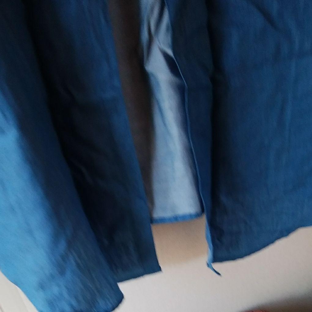 やわらかデニムの割烹着 ハンドメイド