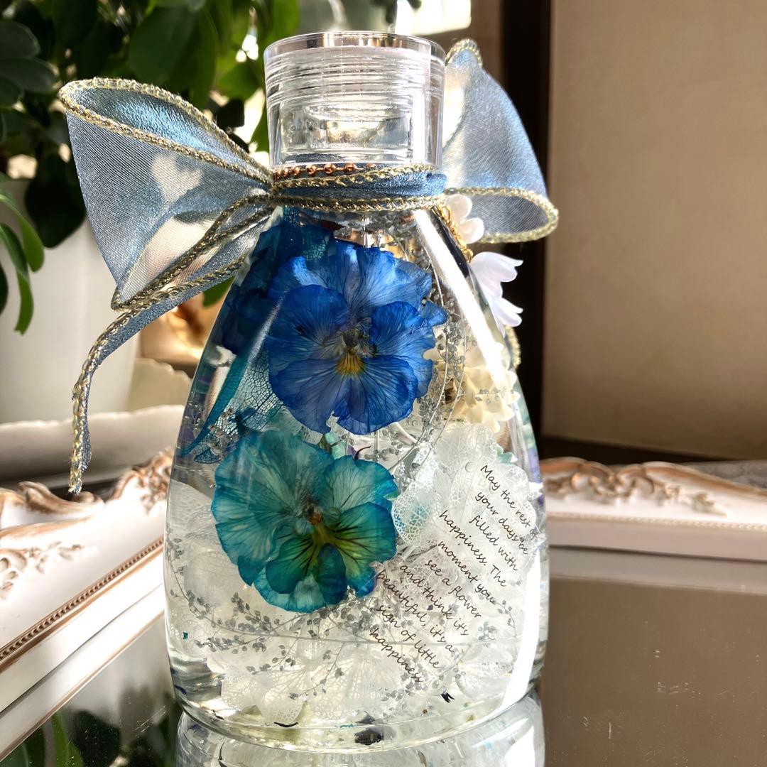 ◇ハーバリウム230 ブルーグリーンの美しいバラ*.:。✿*゜¨゜