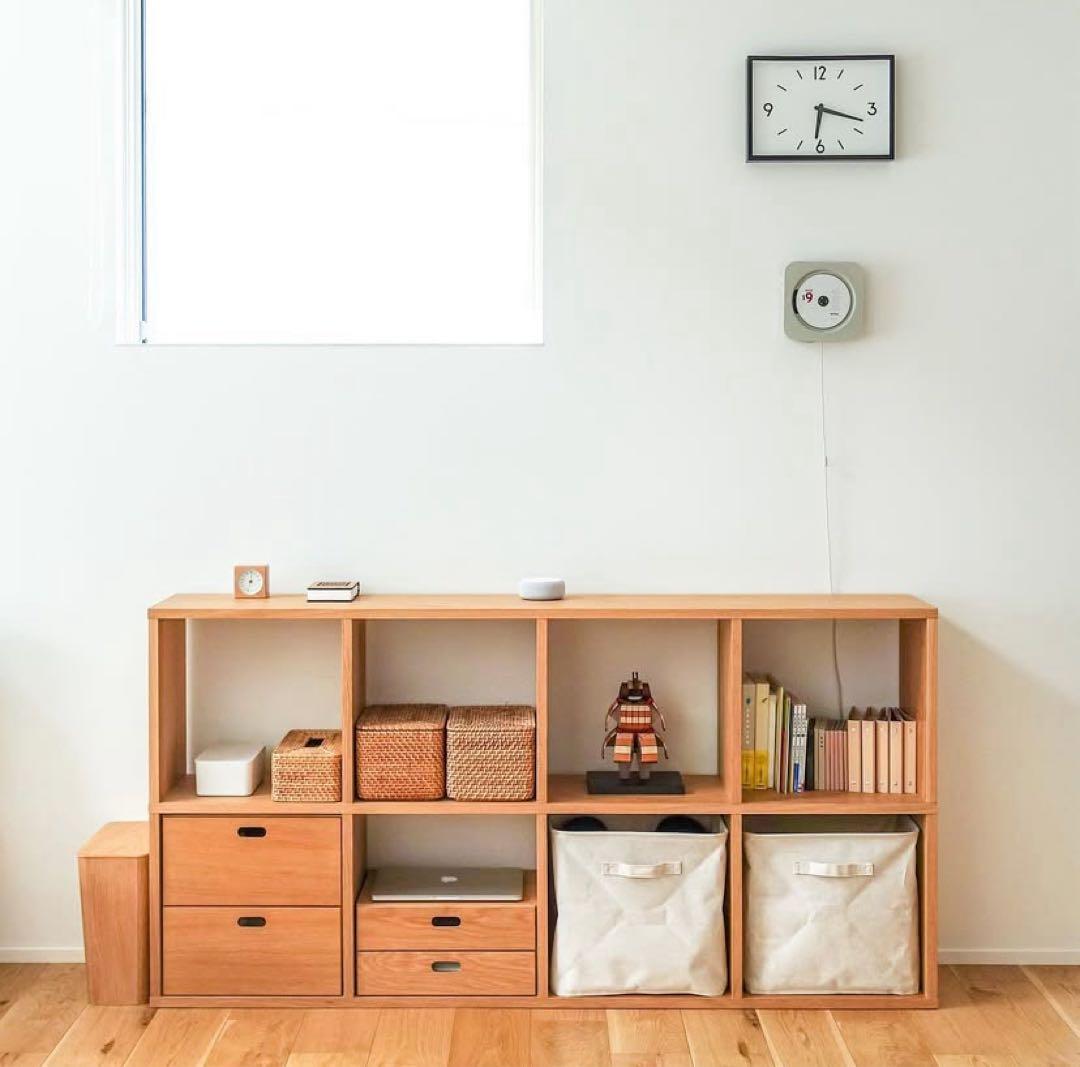 ⭐️美品⭐️オプション２個付⭐️無印⭐️ウォールナット材⭐️スタッキングシェルフ⭐️３段２列