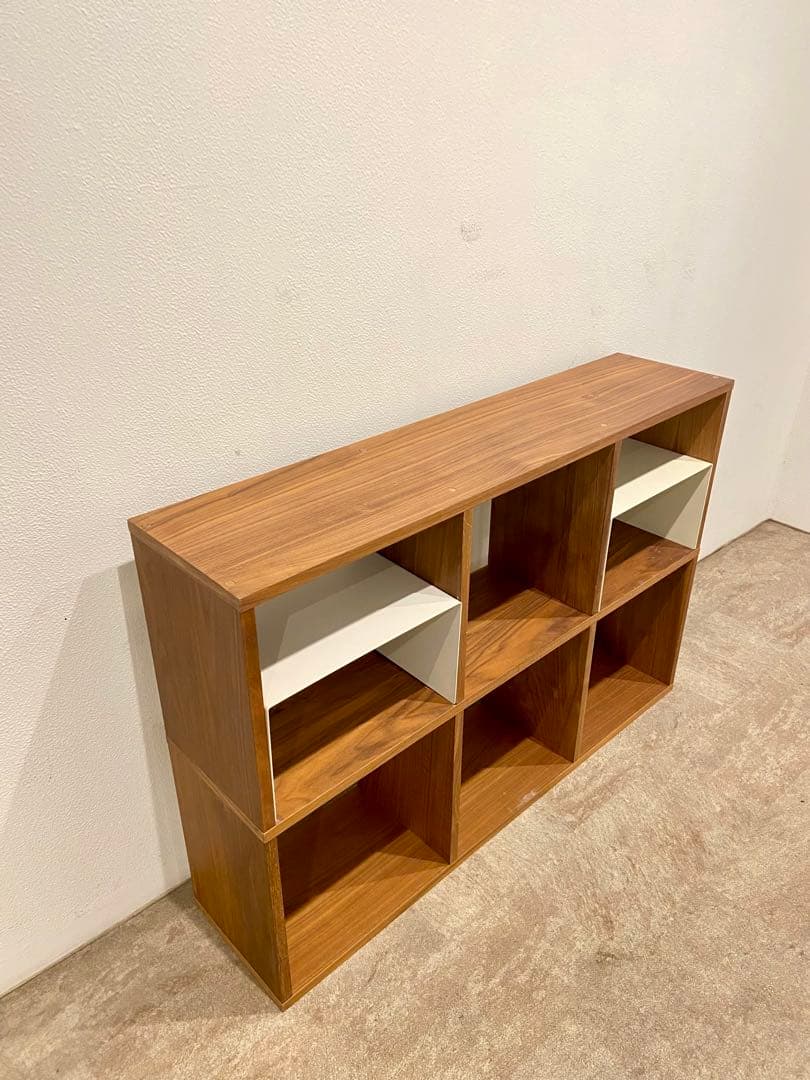 ⭐️美品⭐️オプション２個付⭐️無印⭐️ウォールナット材⭐️スタッキングシェルフ⭐️３段２列