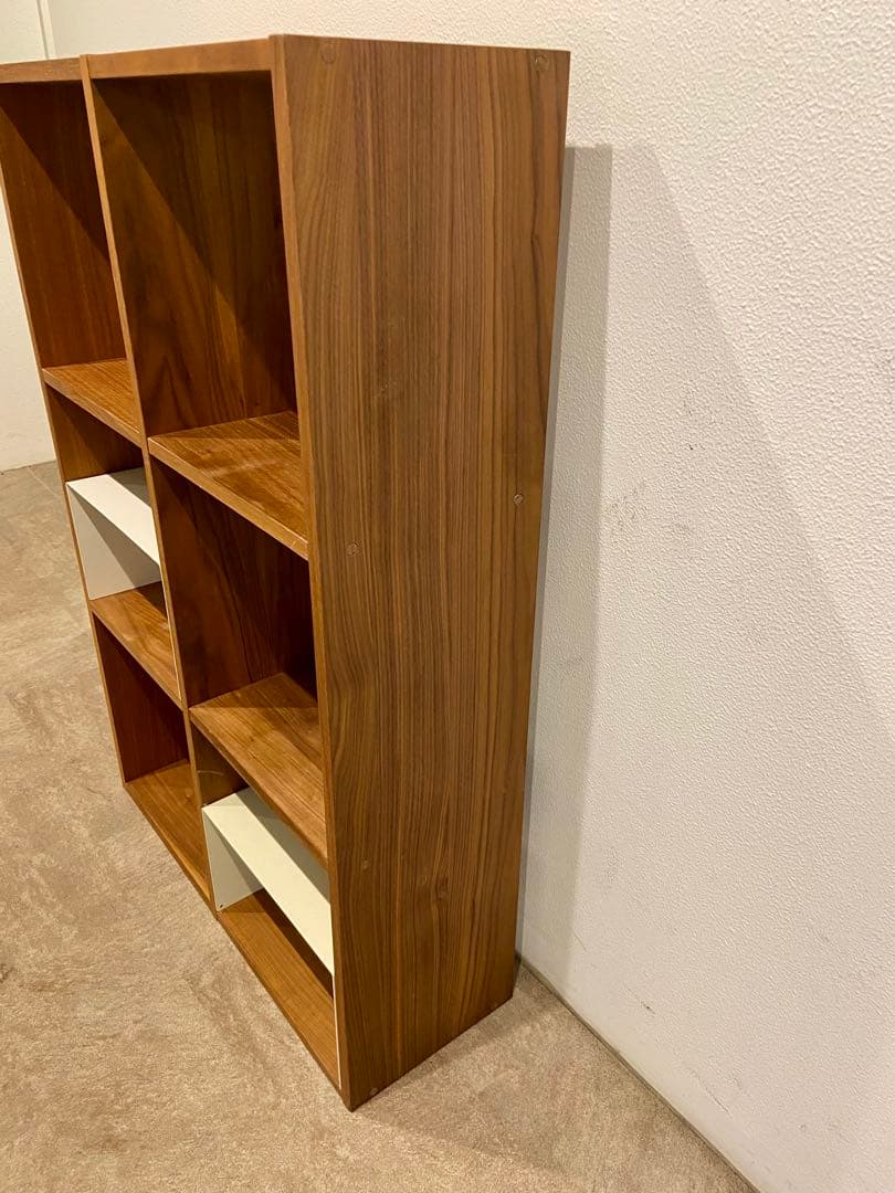 ⭐️美品⭐️オプション２個付⭐️無印⭐️ウォールナット材⭐️スタッキングシェルフ⭐️３段２列