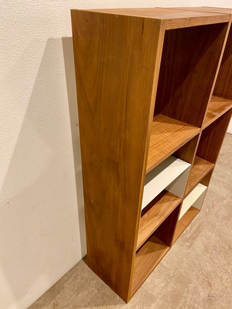 ⭐️美品⭐️オプション２個付⭐️無印⭐️ウォールナット材⭐️スタッキングシェルフ⭐️３段２列