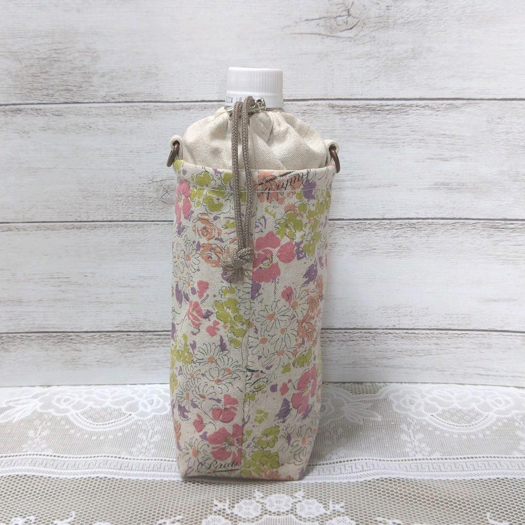 560  ペットボトルカバー　保温・保冷　   フラワー　ピンク