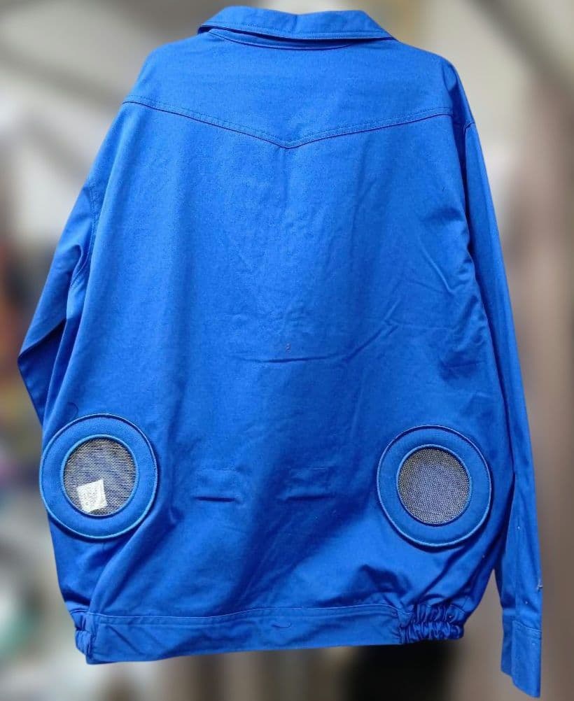 アリオカ　防炎空調服 青 綿100%　LL