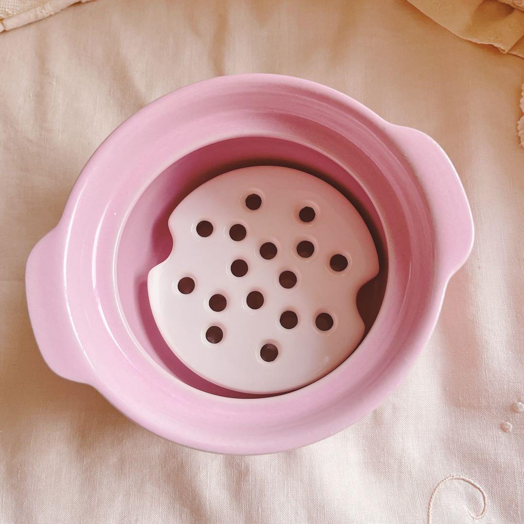 お値下げ♡マニー♡ローズ土鍋ピンク両手鍋イマンダイアナローズバスケットニトリ薔薇