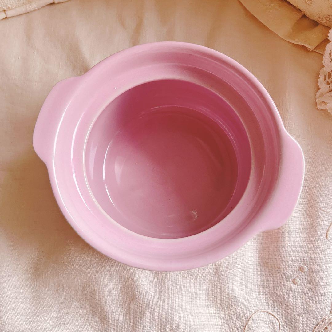 お値下げ♡マニー♡ローズ土鍋ピンク両手鍋イマンダイアナローズバスケットニトリ薔薇