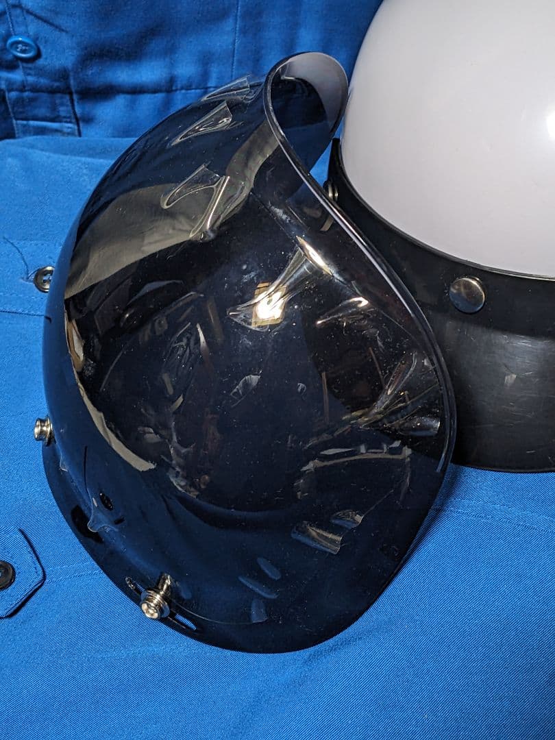 長期保管　交通　ヘルメット 未使用　フェイスシールド付