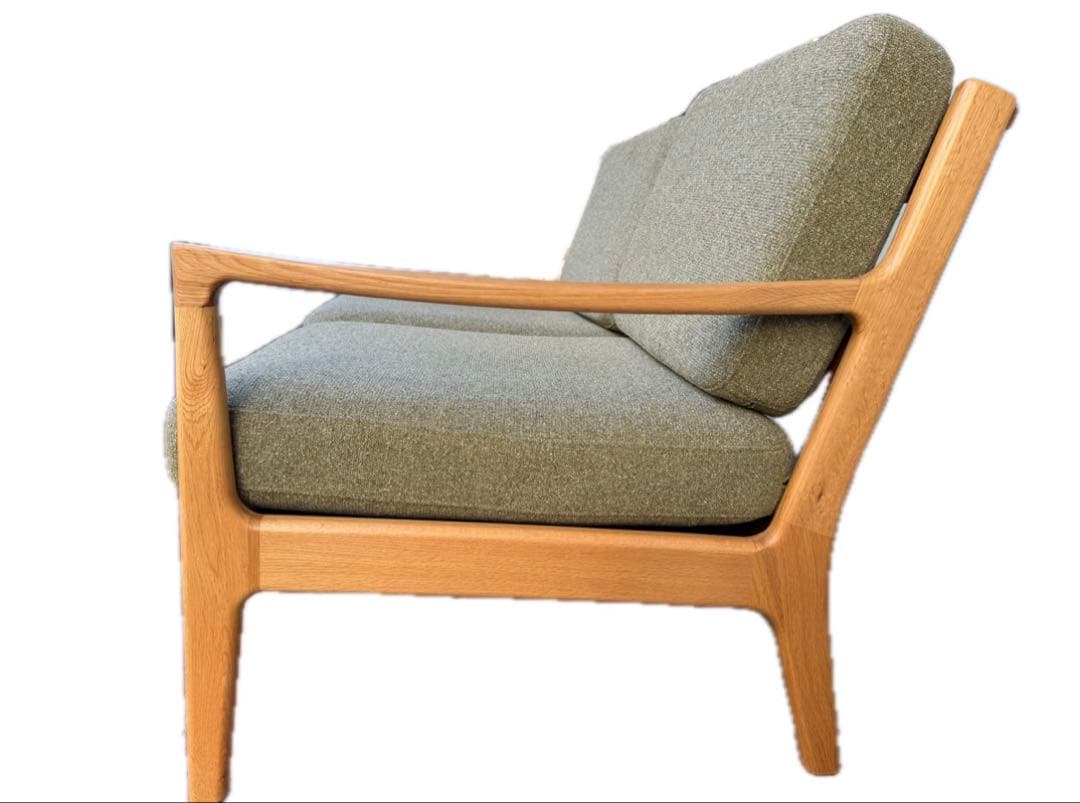 美品 IDC 大塚家具 起立木工 ノルディー ファブリック 2人掛け ソファー