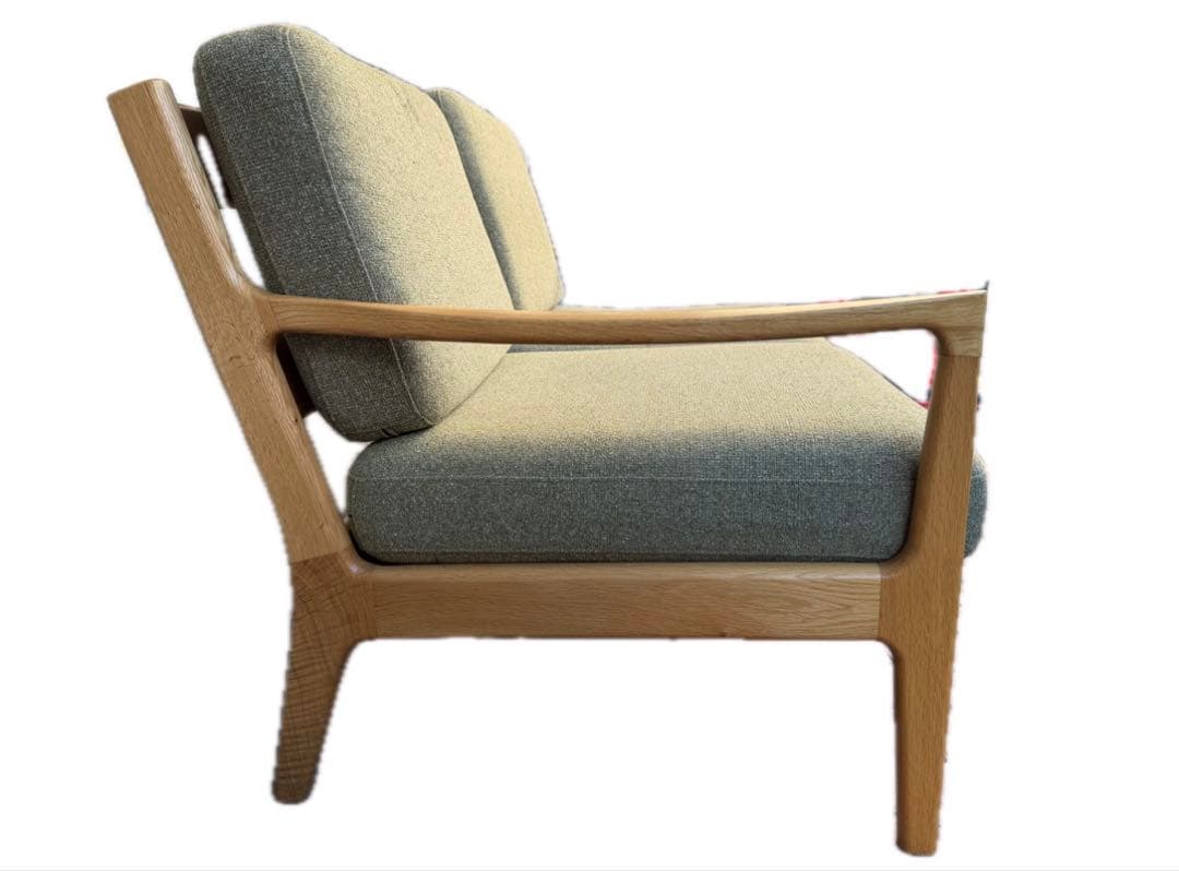 美品 IDC 大塚家具 起立木工 ノルディー ファブリック 2人掛け ソファー