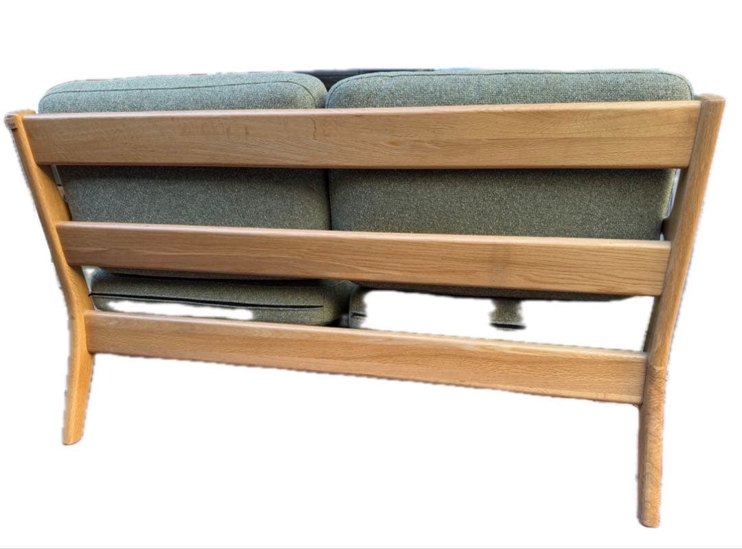 美品 IDC 大塚家具 起立木工 ノルディー ファブリック 2人掛け ソファー