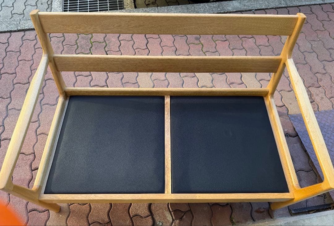 美品 IDC 大塚家具 起立木工 ノルディー ファブリック 2人掛け ソファー