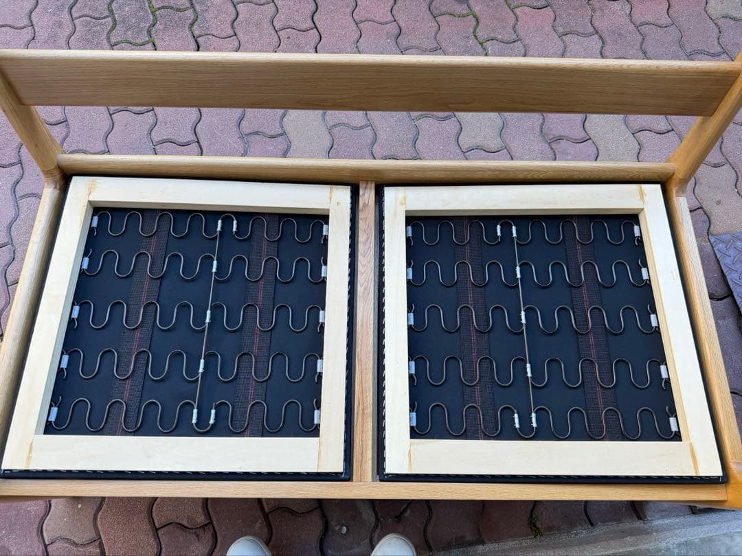 美品 IDC 大塚家具 起立木工 ノルディー ファブリック 2人掛け ソファー