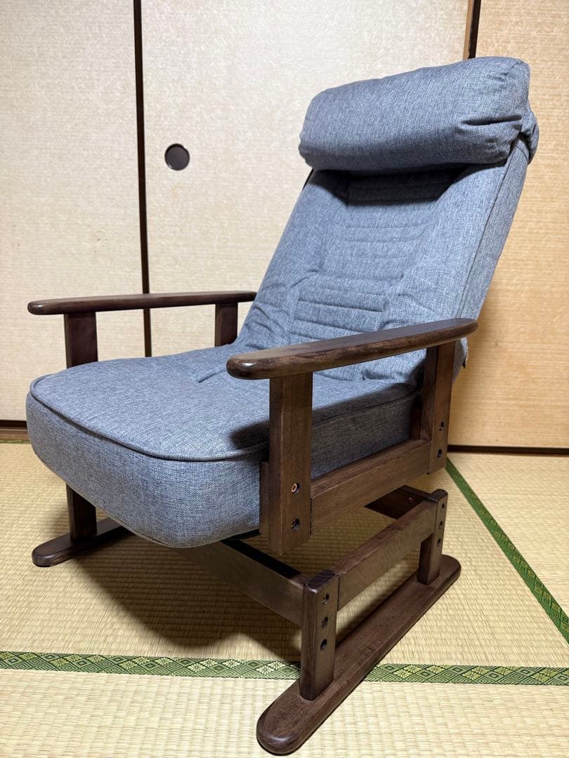 エムール 回転高座椅子【くるり】グレー ほぼ未使用