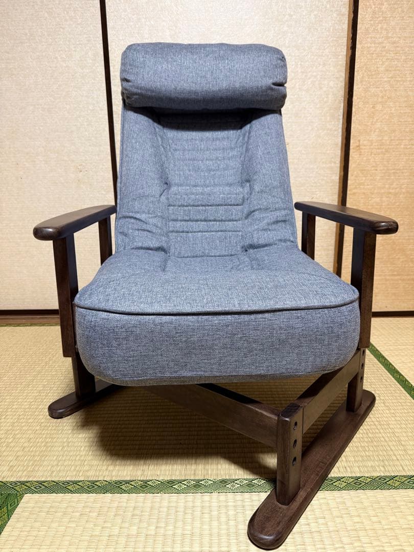 エムール 回転高座椅子【くるり】グレー ほぼ未使用