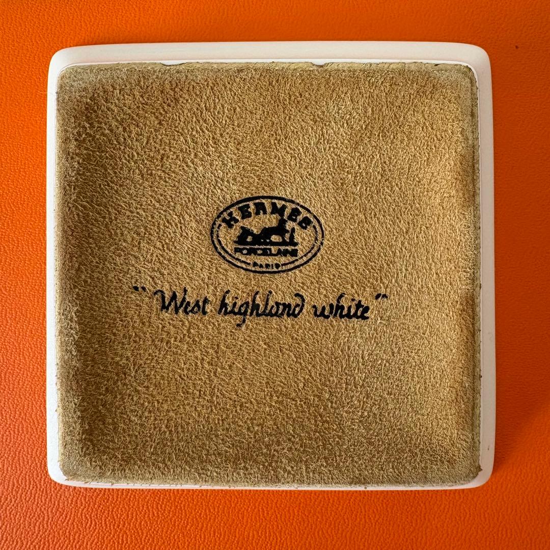 新品 Hermès ウエストハイランドホワイトテリア皿 箱付き 廃盤品