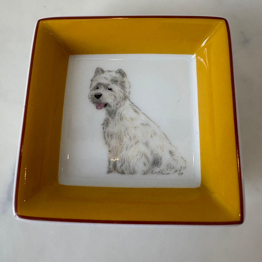 新品 Hermès ウエストハイランドホワイトテリア皿 箱付き 廃盤品