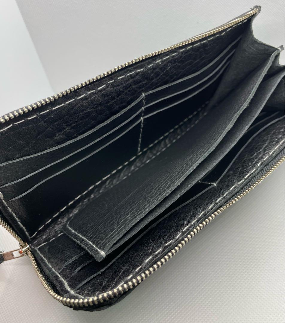 【新品】【牛革】 L字 長財布 ブラック
