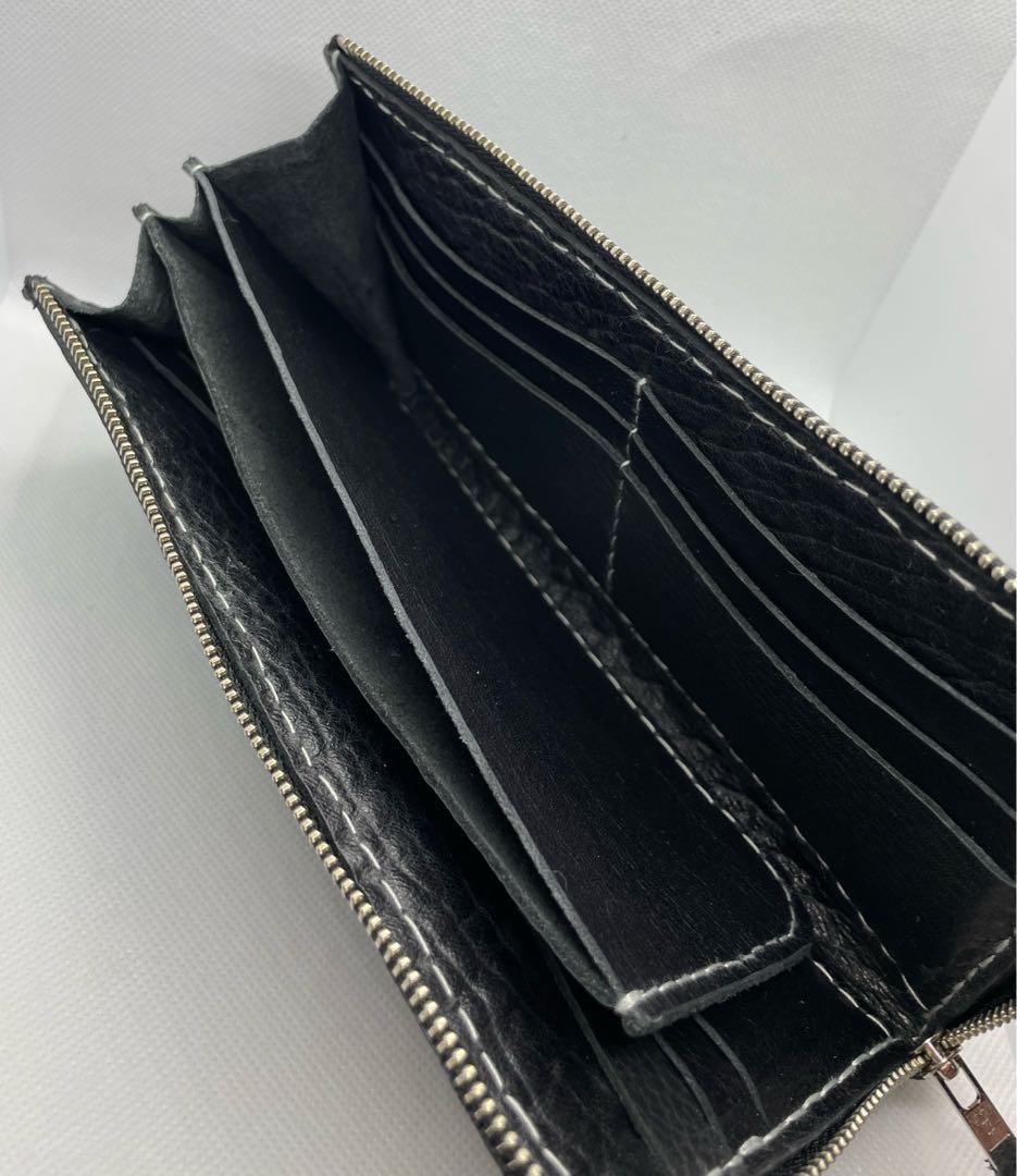 【新品】【牛革】 L字 長財布 ブラック