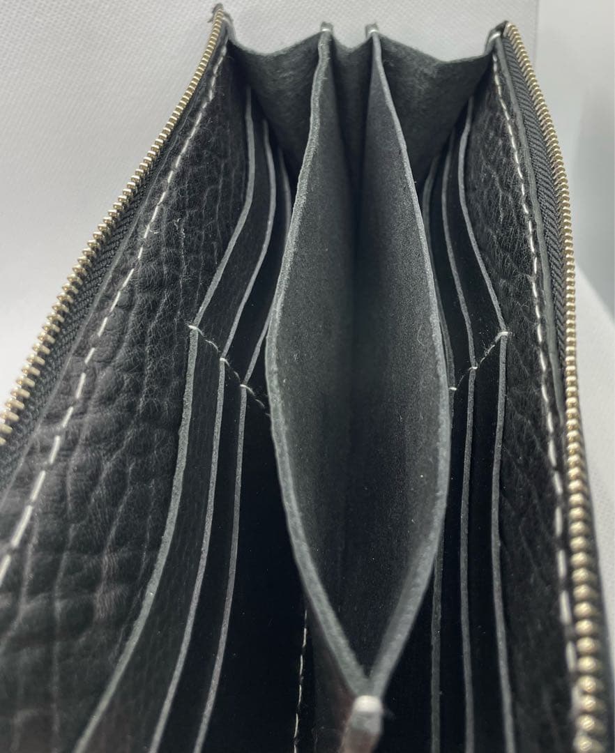 【新品】【牛革】 L字 長財布 ブラック