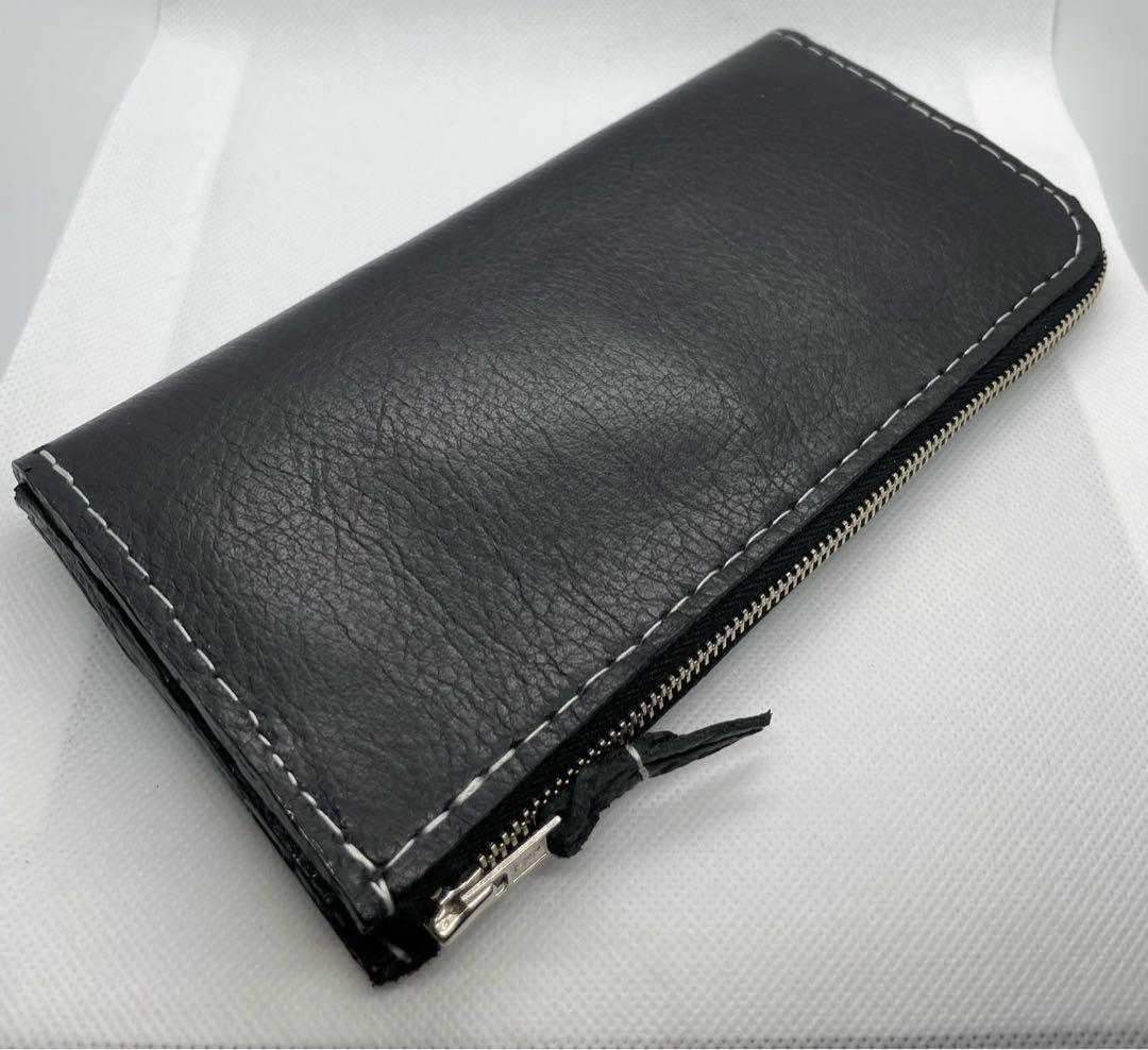 【新品】【牛革】 L字 長財布 ブラック