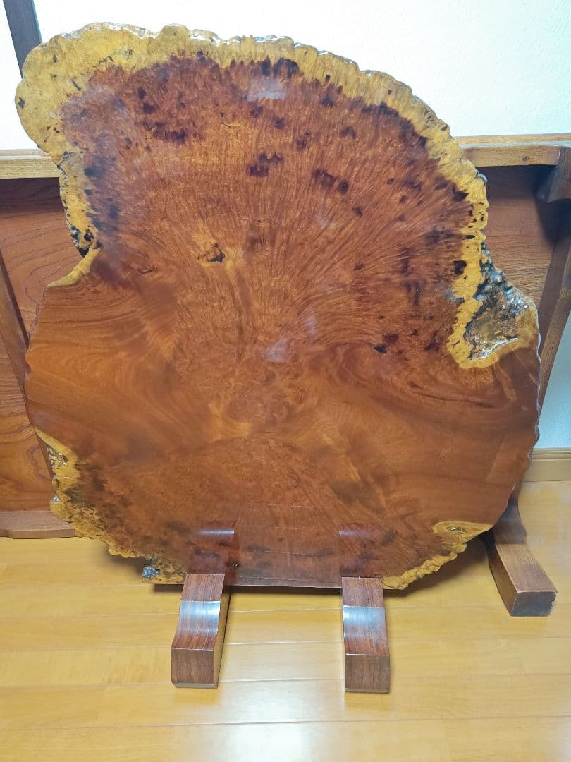 最終　美品　花梨　天然木1枚板　衝立(ついたて)