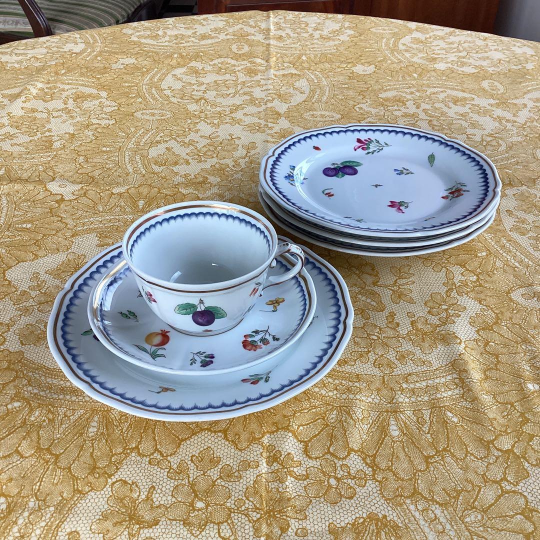 《リチャードジノリイタリアンフルーツ》ケーキ皿20cm 4枚セット