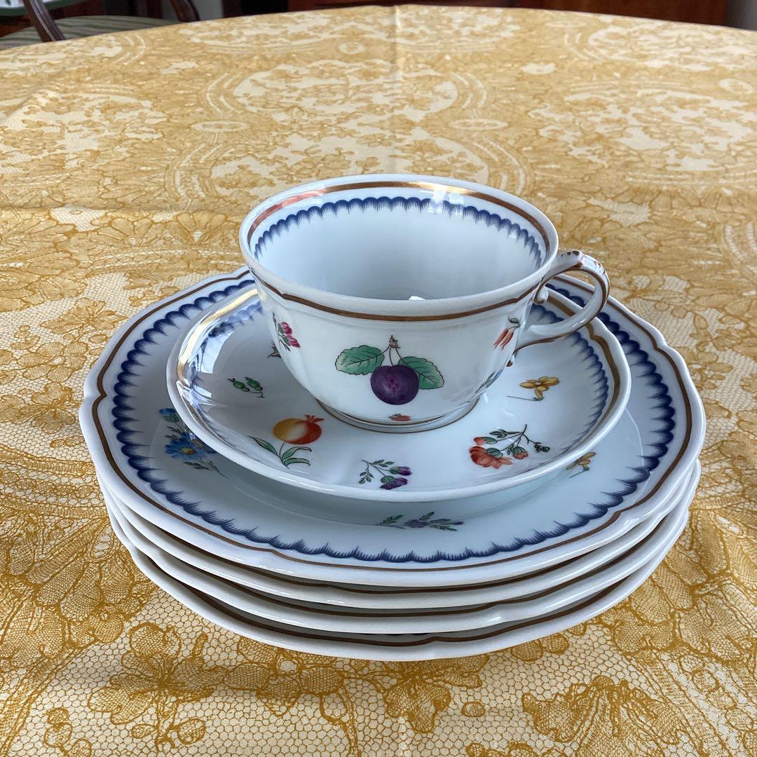 《リチャードジノリイタリアンフルーツ》ケーキ皿20cm 4枚セット