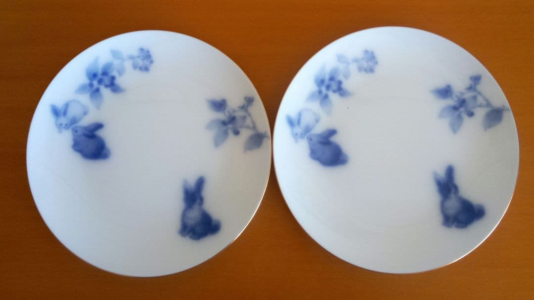 【希少】大倉陶園 ラビットアイブルーベリー ペア ケーキセット 廃盤・未使用品