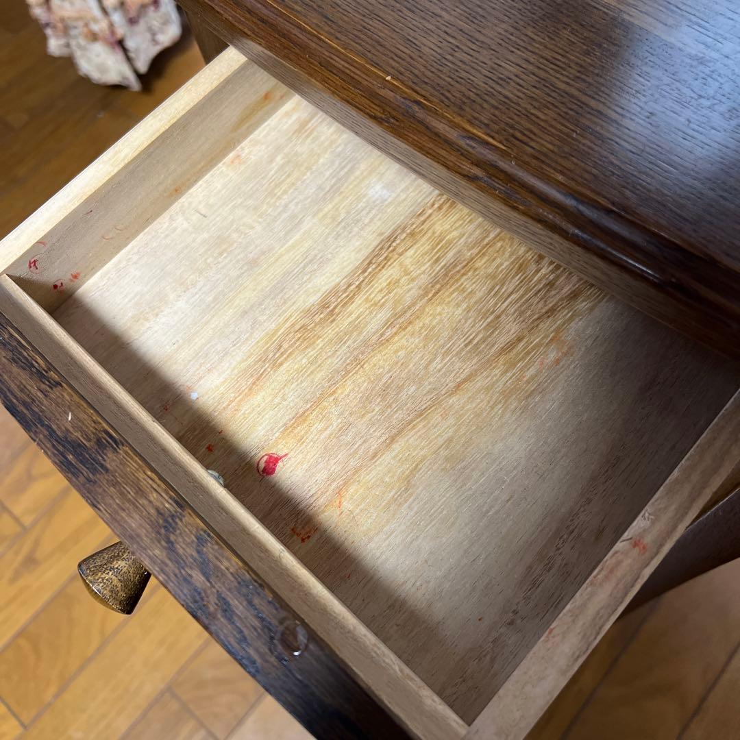 木製ラック 5段 引き出し付き ブラウン