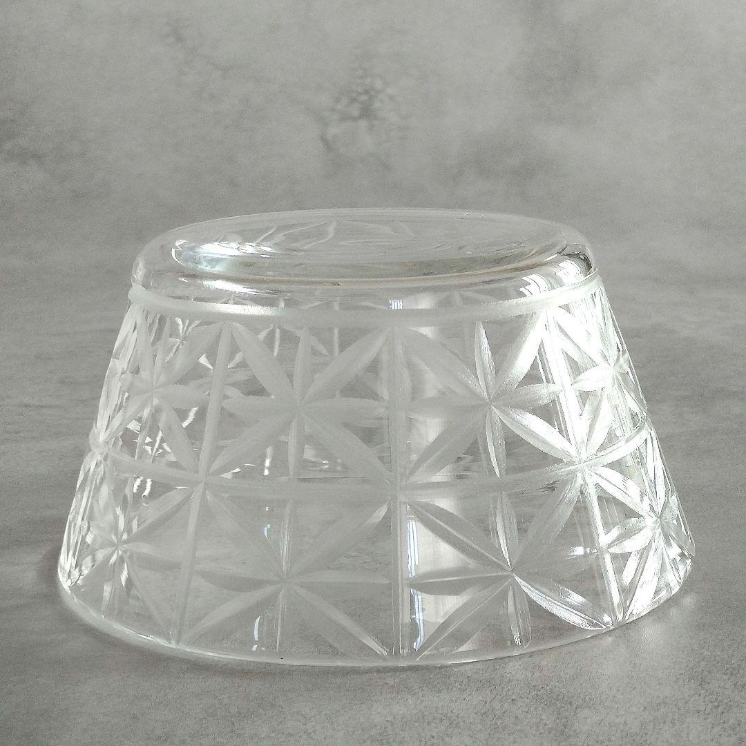 辻和美さん　花　ガラスボウル　切り子