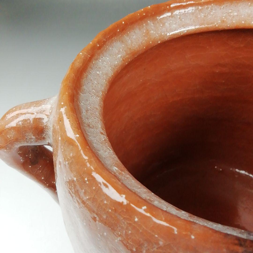 T994 水指 『赤楽 水指』『楽入 造』 共箱 茶道具