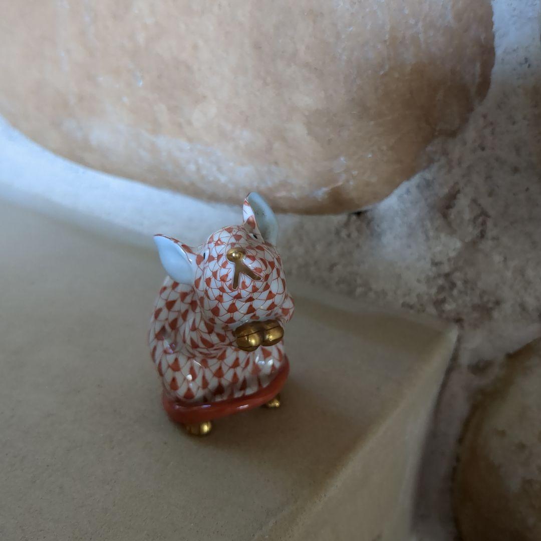 herend hvngary　ねずみ　子　陶磁器