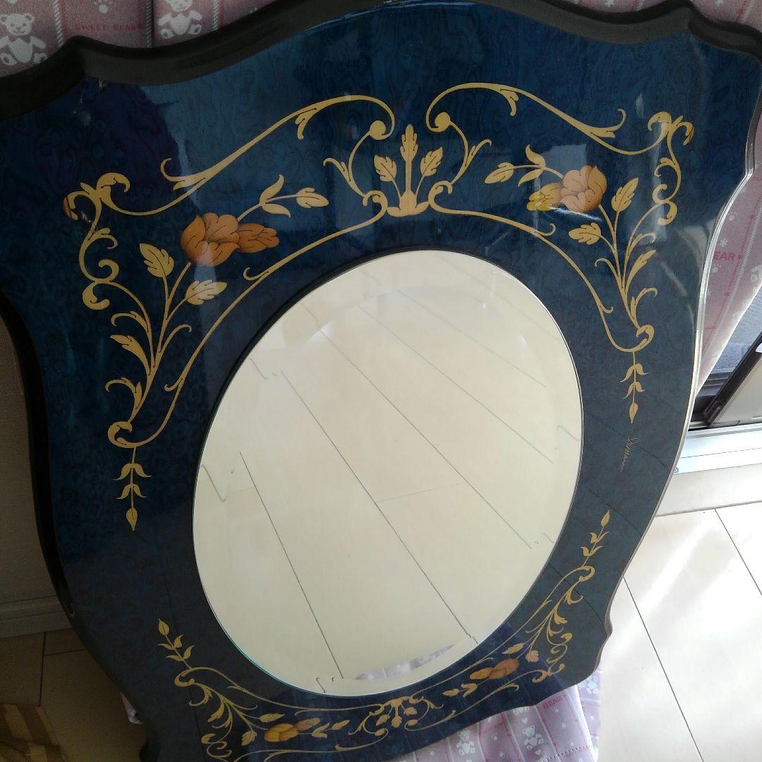 ドマン　ミラー　鏡　イタリア製　ドマンブランド象嵌細工