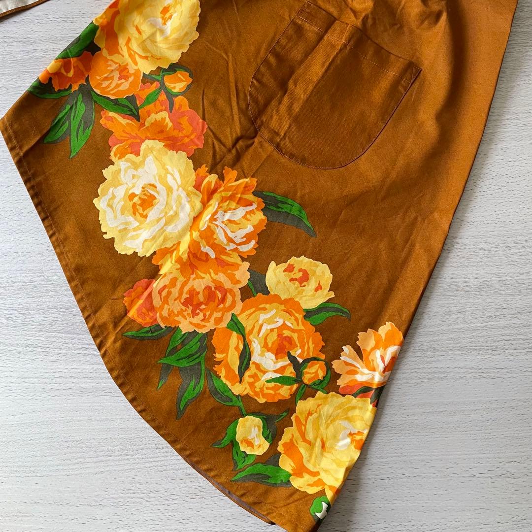 ハナイユキコ 花井幸子 エプロン ドレス ブラウン 新品 未使用 自宅保管品