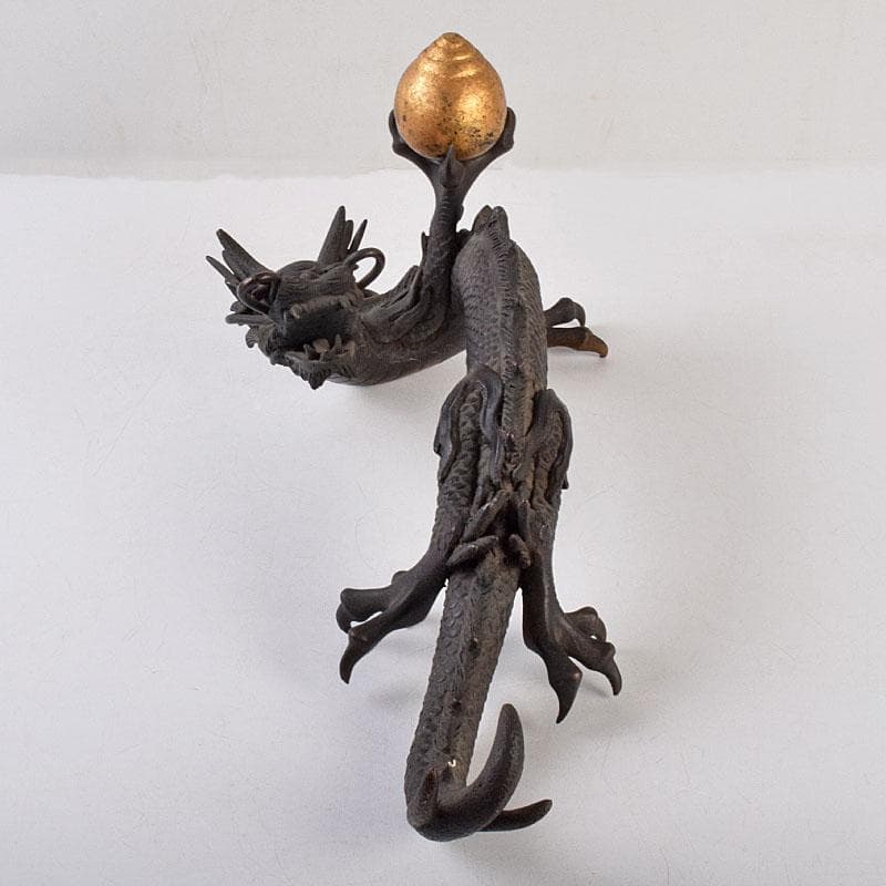 ヤマ様専用 時代金工 古銅 輝銘 宝珠龍 置物 約3.9㎏ F R9062B - メルカリ