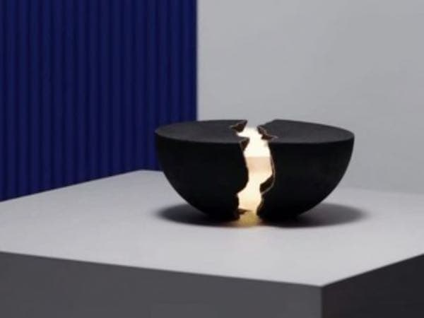 Teno｜割れたお椀モチーフのBluetoothスピーカーライト「テノ」