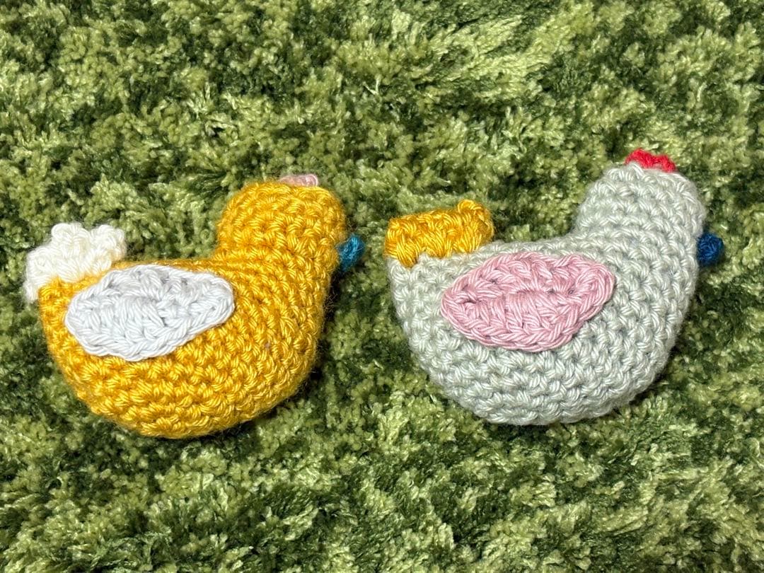 あみぐるみのニワトリさんマグネット