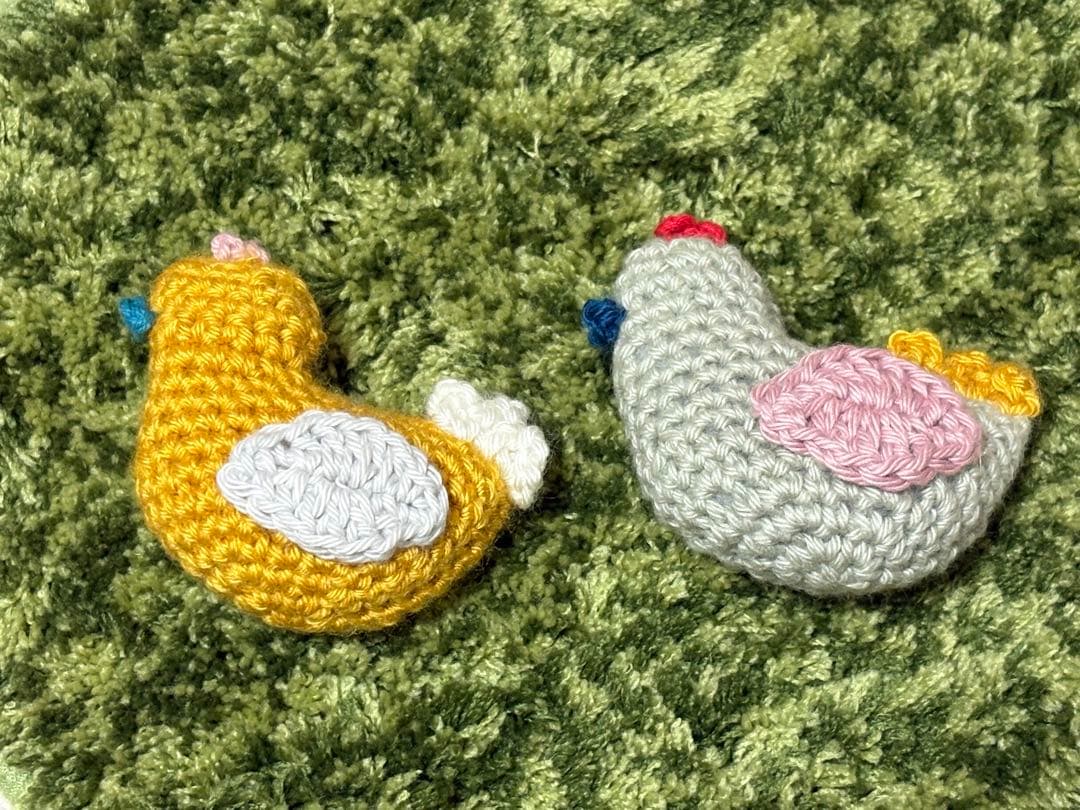 あみぐるみのニワトリさんマグネット