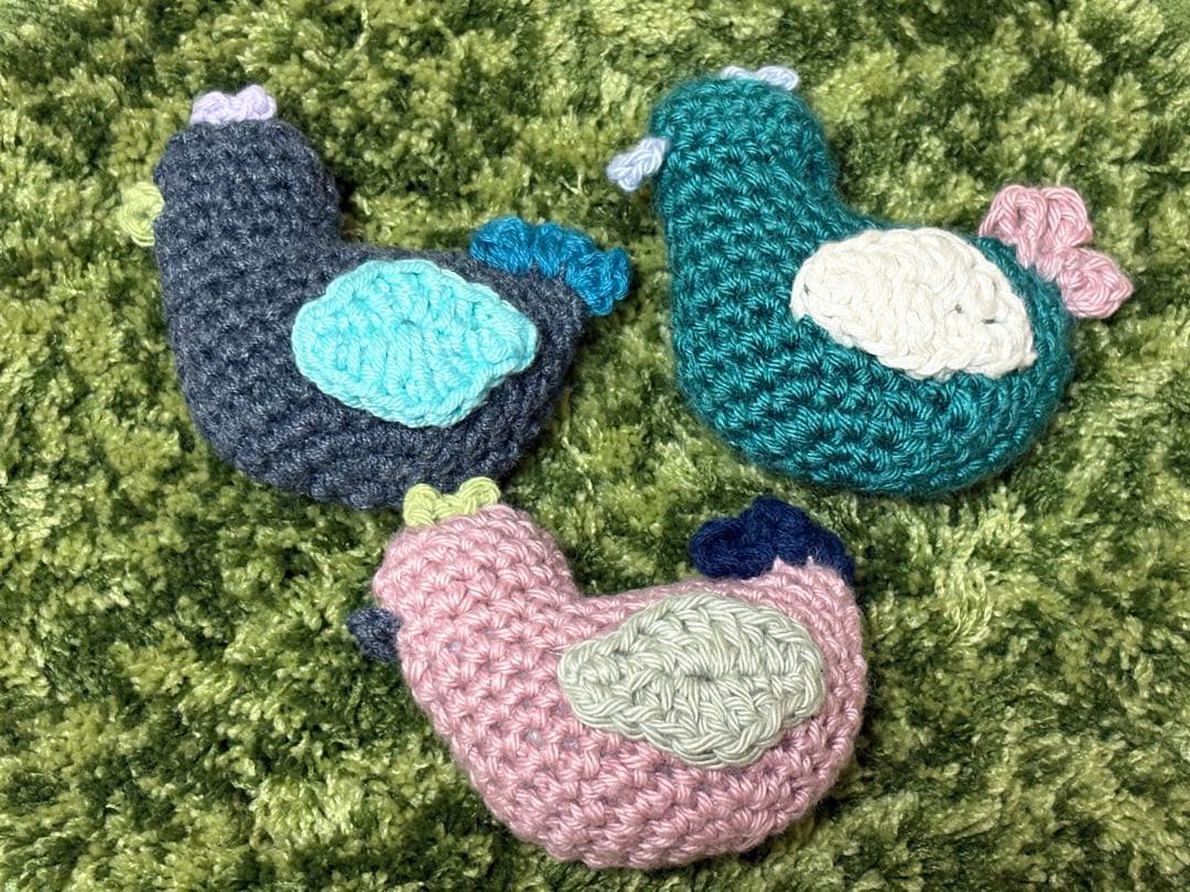 あみぐるみのニワトリさんマグネット