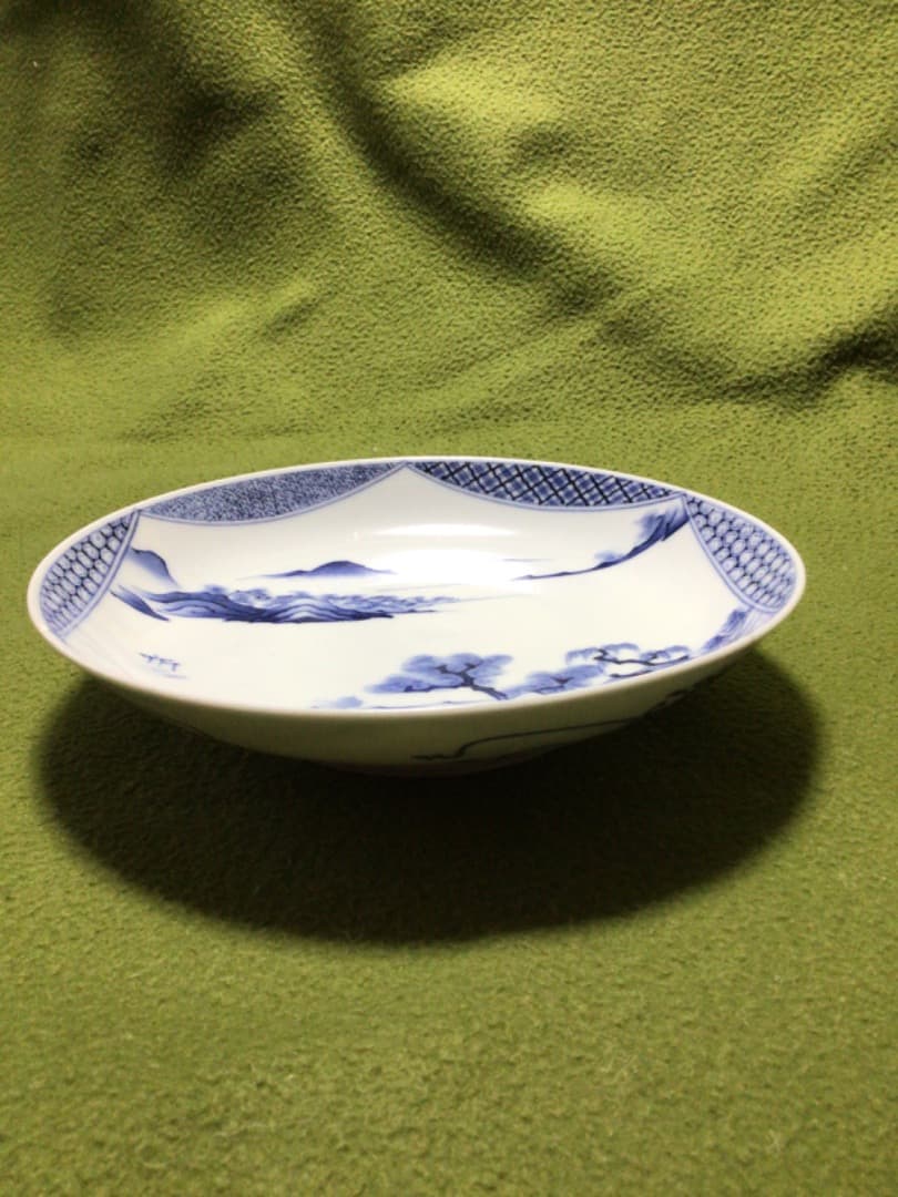 古伊万里　染付け六寸皿