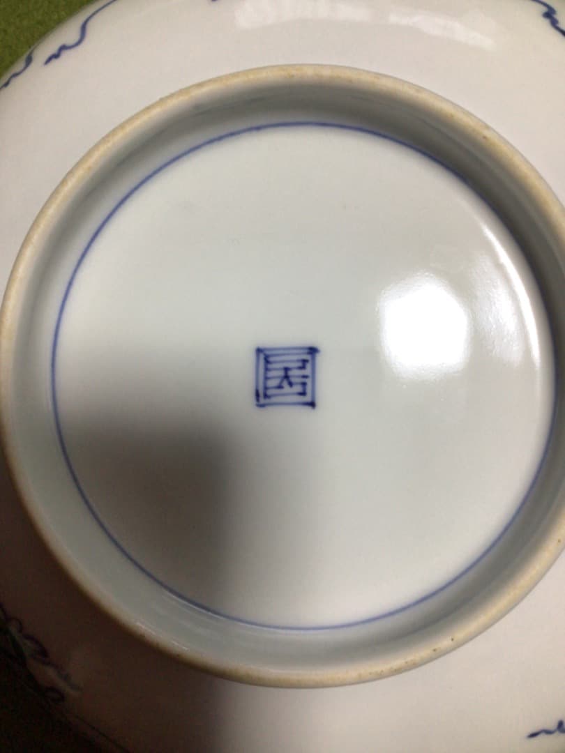 古伊万里　染付け六寸皿