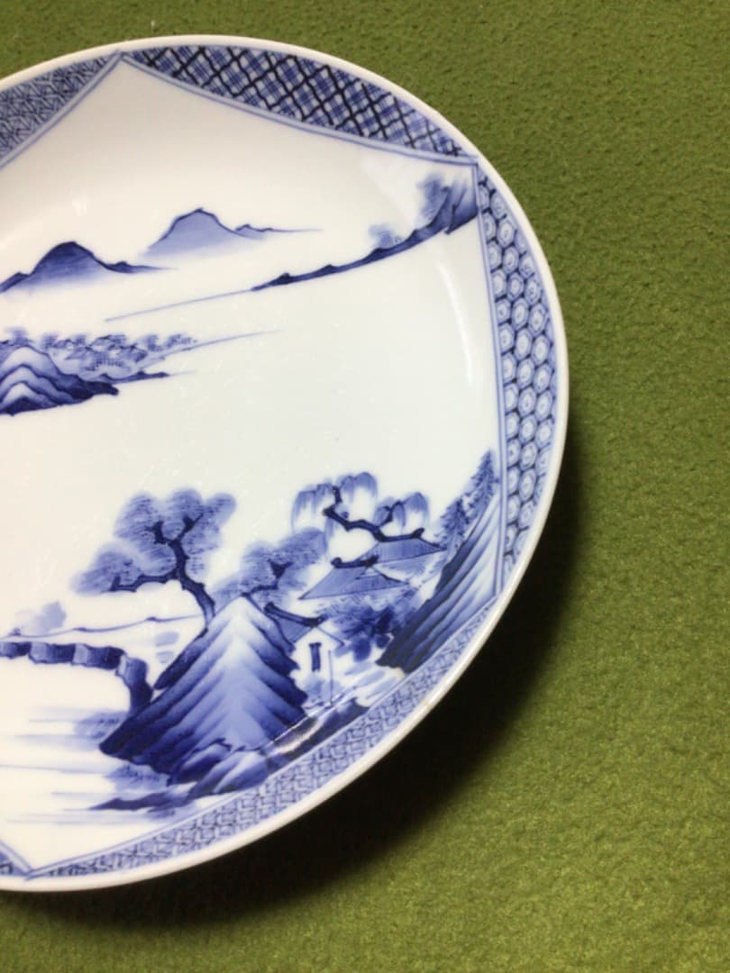 古伊万里　染付け六寸皿