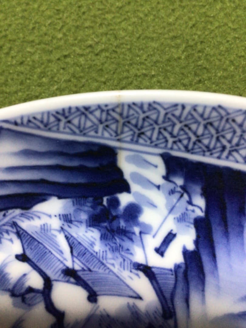 古伊万里　染付け六寸皿